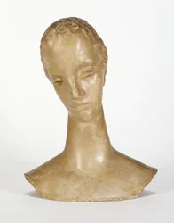Busto de una mujer pensativa, 1913-14